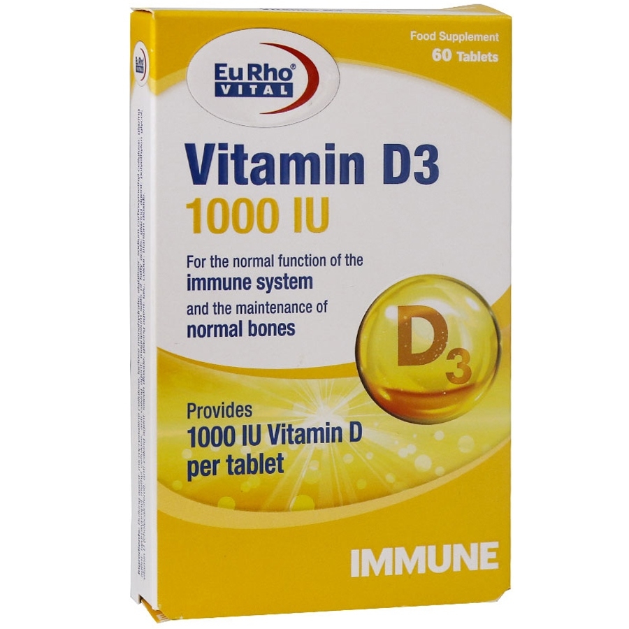 قرص ویتامین D3 1000 واحد یوروویتال