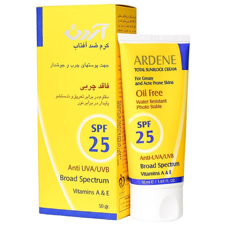 کرم ضد آفتاب فاقد چربی SPF25