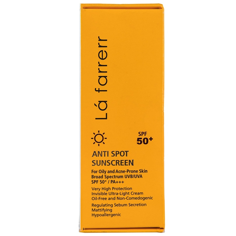 کرم ضد آفتاب و ضدلک بی رنگ پوست های چرب +SPF50