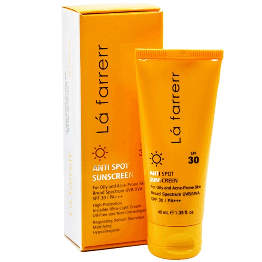 کرم ضد آفتاب و ضدلک بی رنگ پوست چرب و مستعد آکنه SPF30