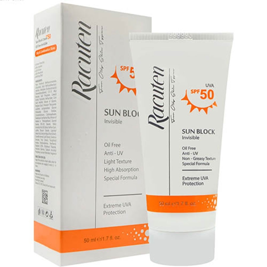 کرم ضد آفتاب بی رنگ پوست چرب و مختلط SPF50