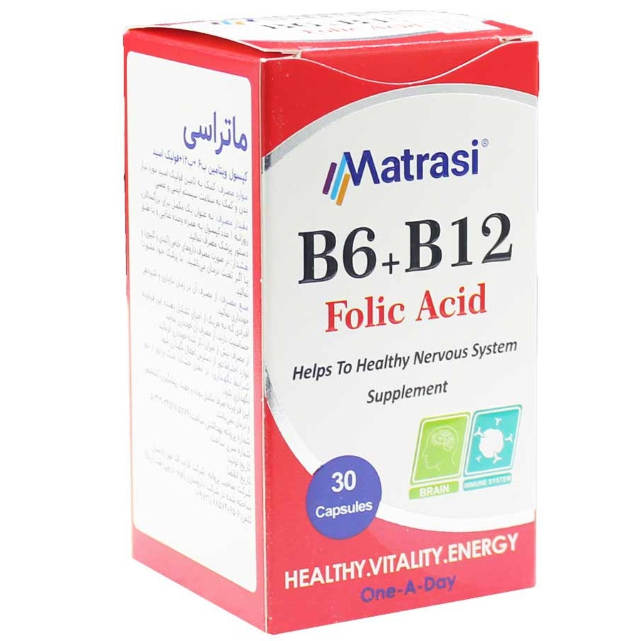 کپسول ویتامین ب6 و ویتامین ب12 و فولیک اسید