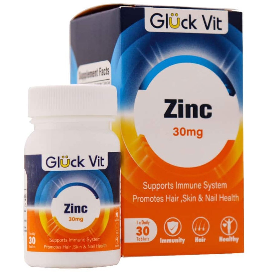 قرص زینک گلوک ویت 30 میلی گرم