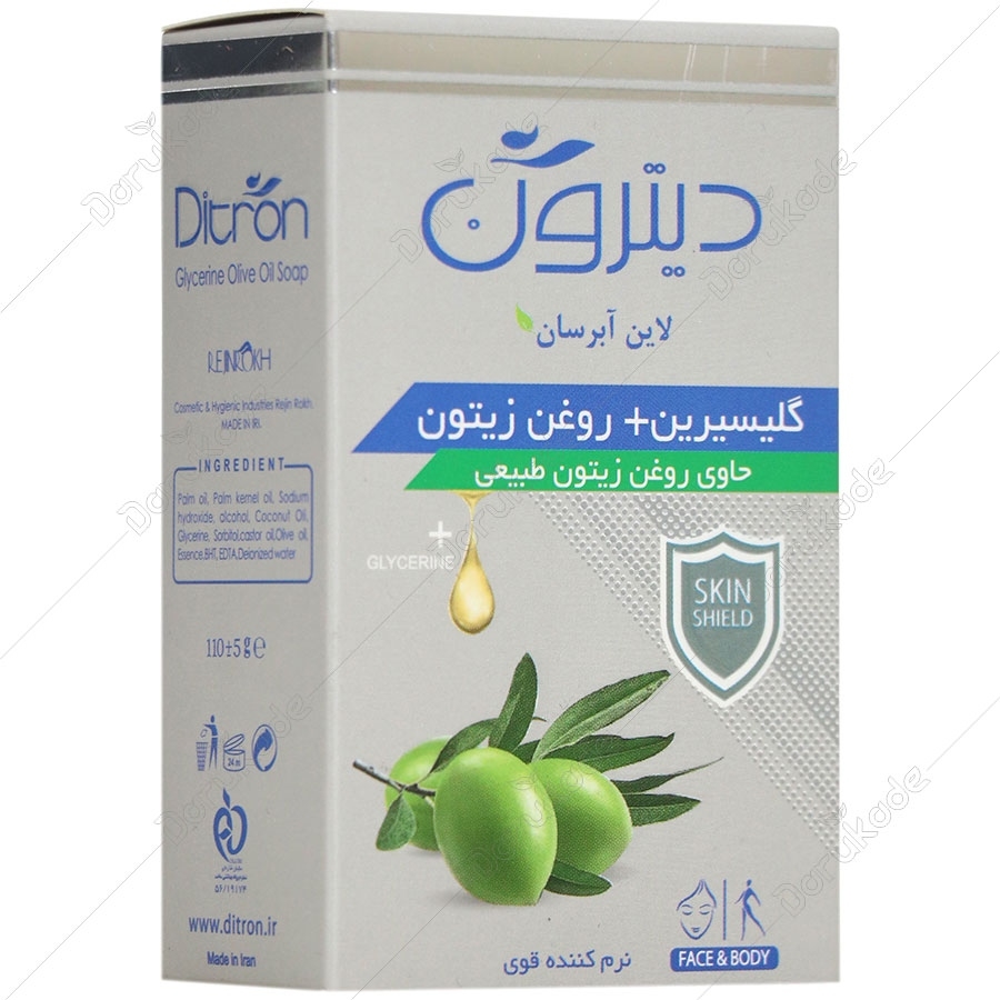 صابون گلیسیرینه زیتون دیترون مناسب پوست های خشک و خیلی خشک ۱۲۵ گرم