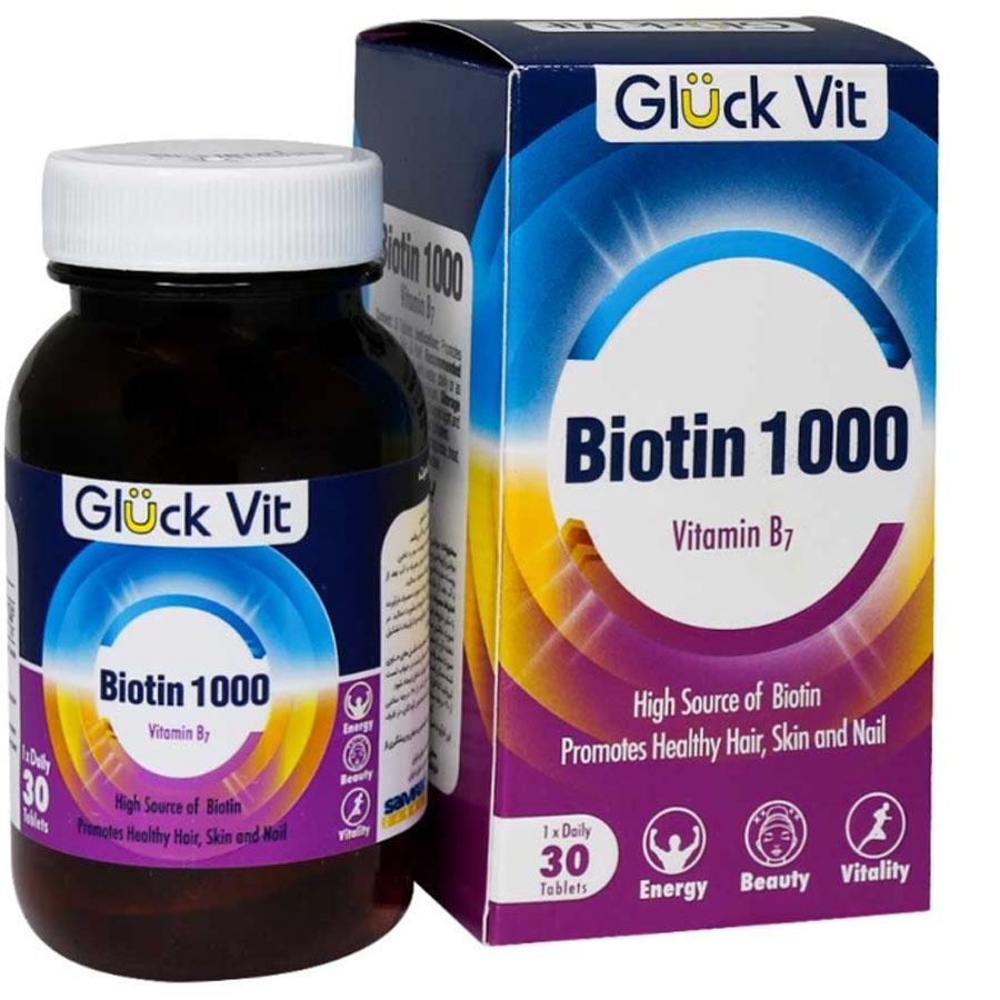 قرص بیوتین گلوک ویت 1000 میکروگرمی