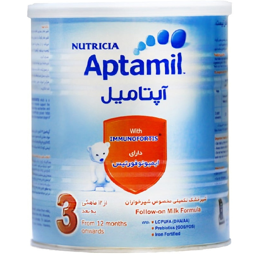 شیر خشک آپتامیل ۳ نوتریشیا از ۱۲ ماهگی به بعد ۴۰۰ گرم